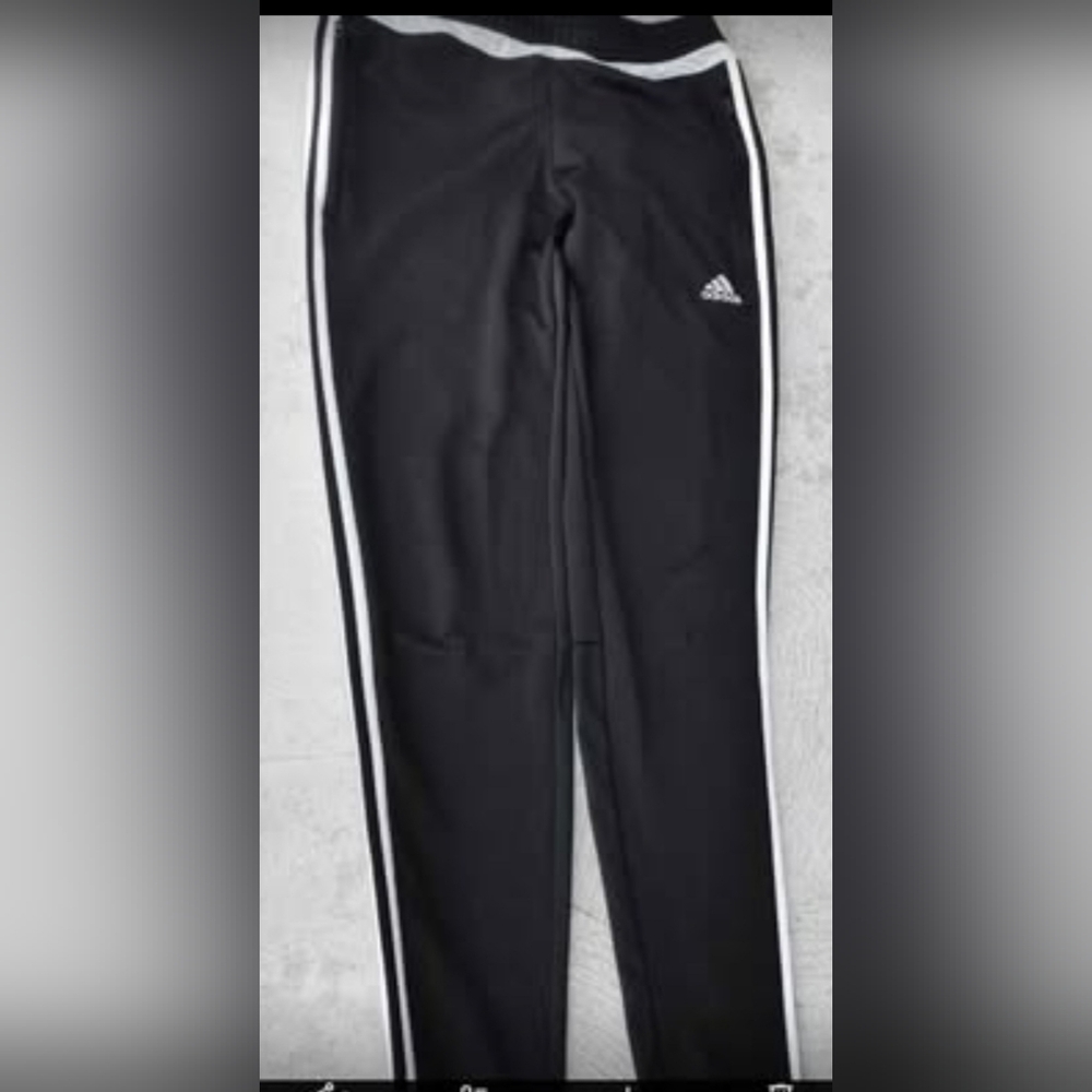 Adidas women Black Joggers with White Stripes